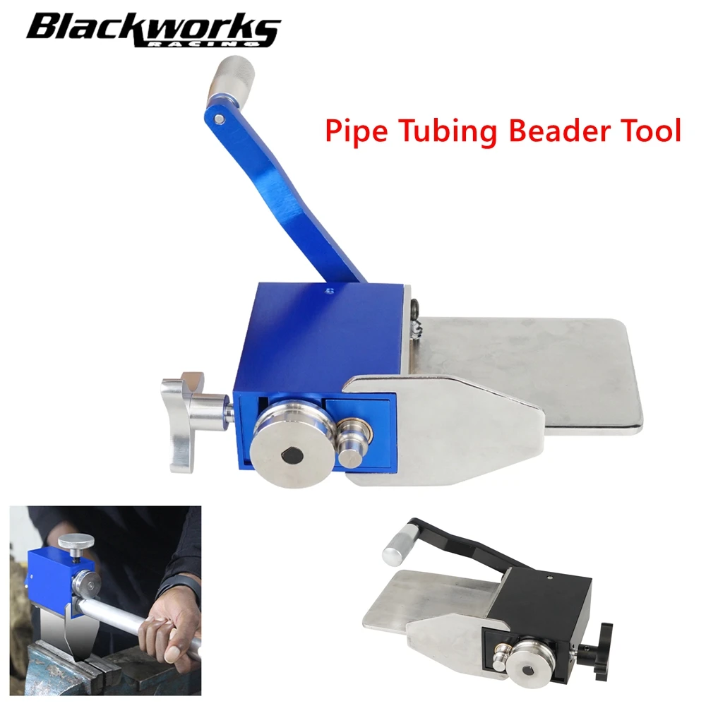 Herramienta de reborde de tubos manual, entrada de rodillos de cuentas y tuberías intercooler que se adapta a tubos de acero inoxidable de aluminio y cobre de identificación grande de 5/8" o