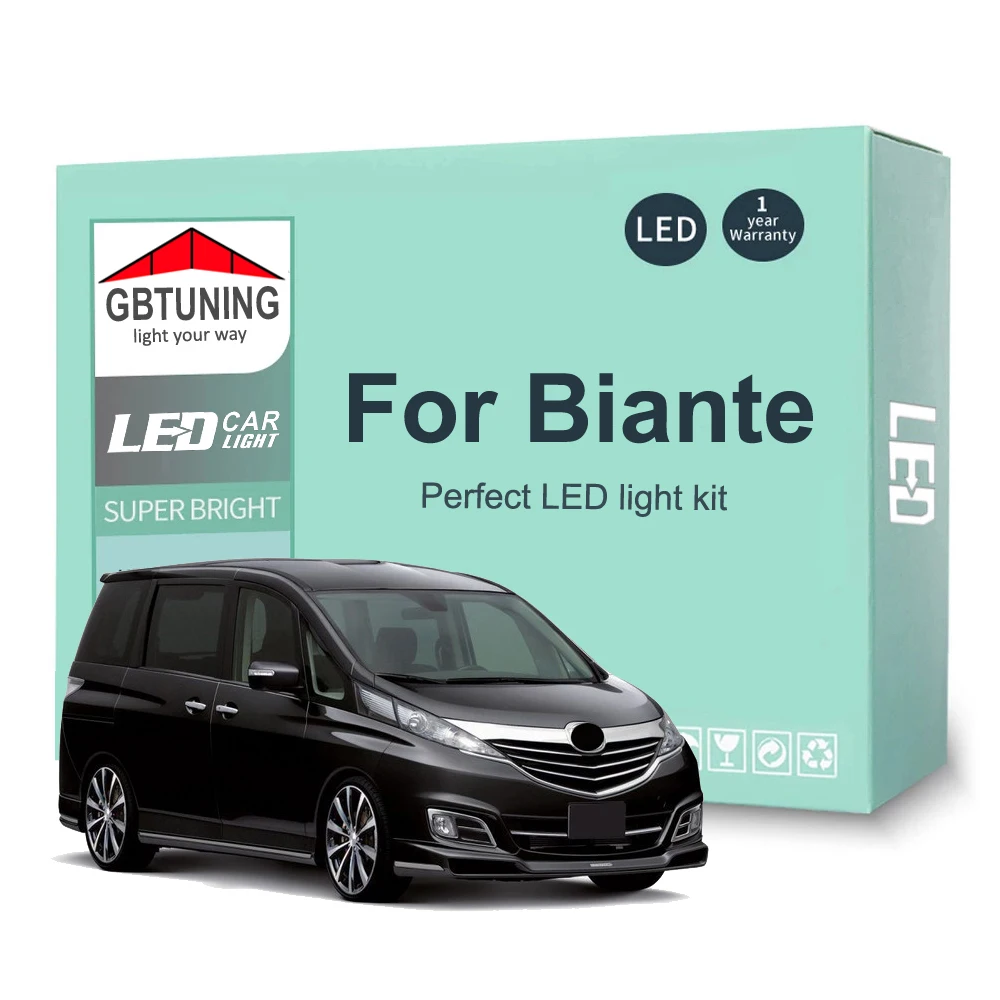 Kit de bombillas LED para Interior de coche Mazda Biante, Canbus con mapa, sin Error, para modelos de 2008 a 2011, 2012, 2013, 2014, 2015, 2016, 2017 y 2018, 10 piezas