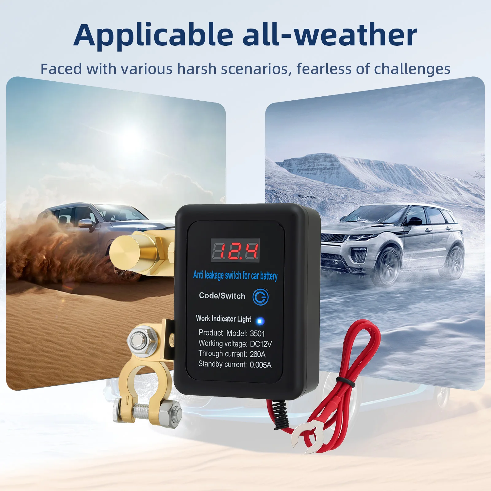 Desconectador remoto automático de batería 12 V 260 A para coche y camión - imagen 5