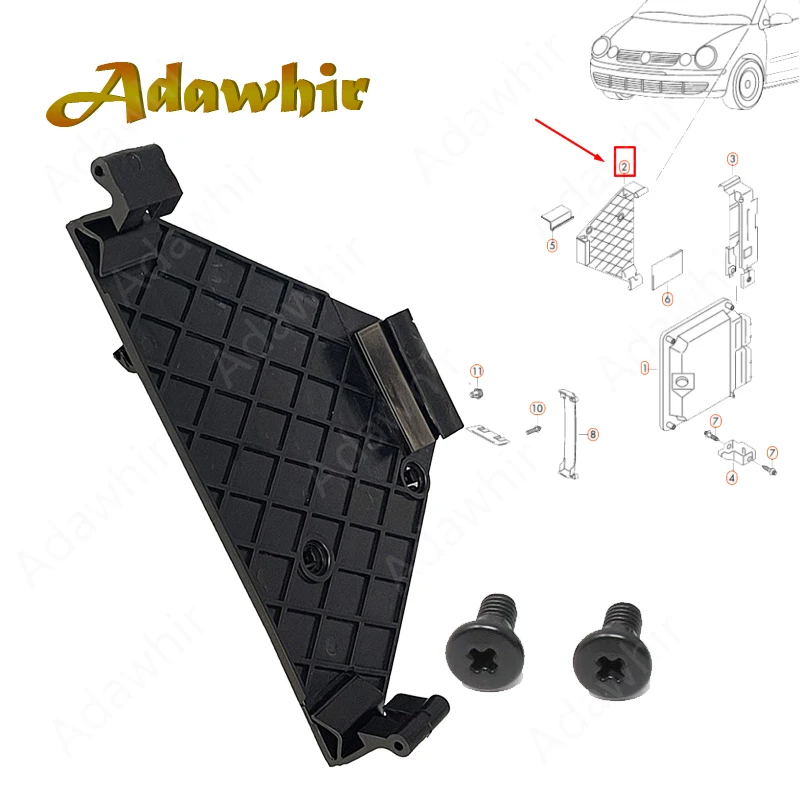 6Q 0906507   Soporte de placa de retención de unidad de Control de ordenador de motor de coche 6Q0 906 507 para VW POLO 9N MK4 soporte de placa de ordenador de motor