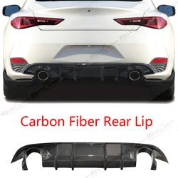 Labio trasero de fibra de carbono para Nissan Infiniti Q60, modificación de carrocería de coche, años 2017 a 2022