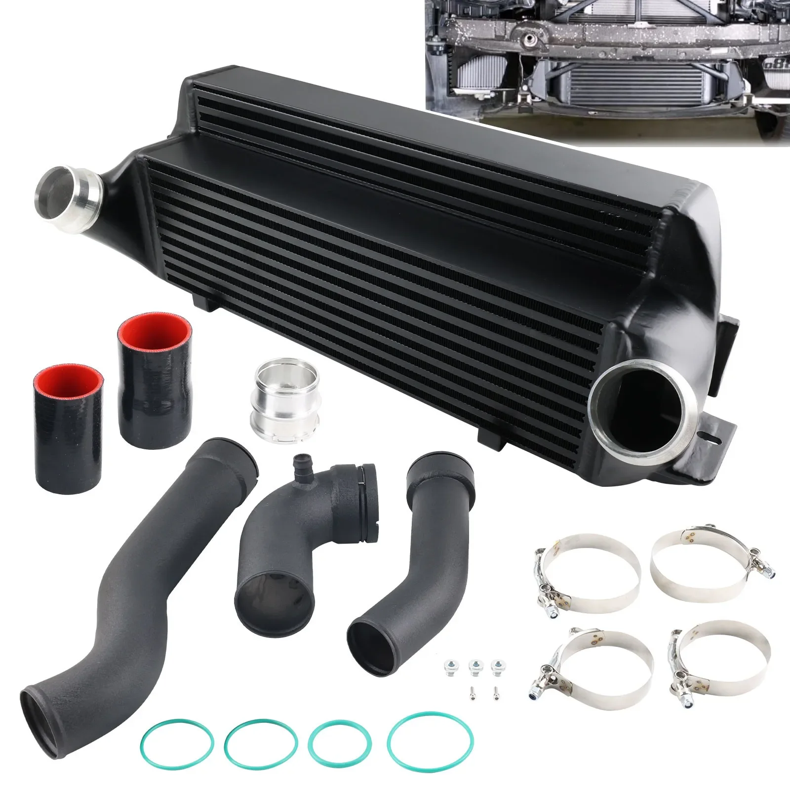 Intercooler EVO II negro para BMW
