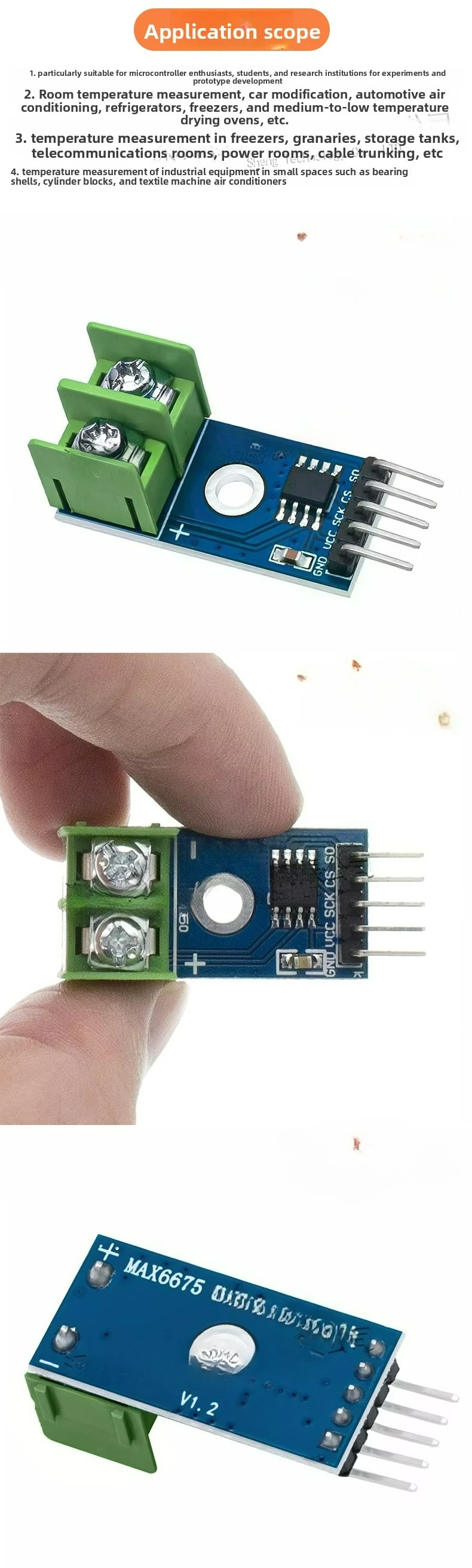 Detalle del módulo sensor de temperatura