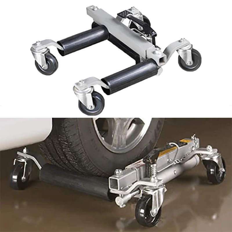 Gato de posicionamiento de vehículo Dolly, dispositivo de movimiento de coche, herramienta de taller de extracción de rueda automática para elevación y cambio de vehículo, 12 ", 1 unidad