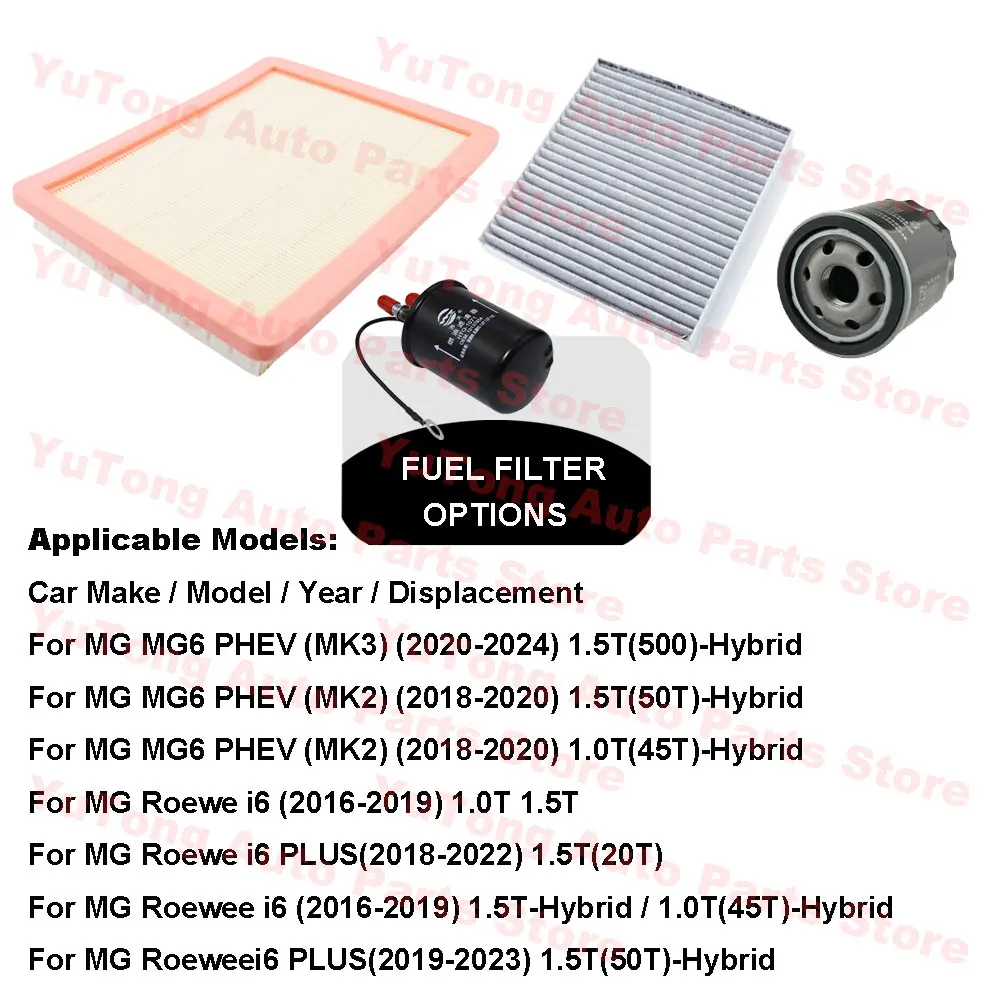 Kit de filtros MG6 MK2: aire, aceite, combustible y habitáculo - imagen 4