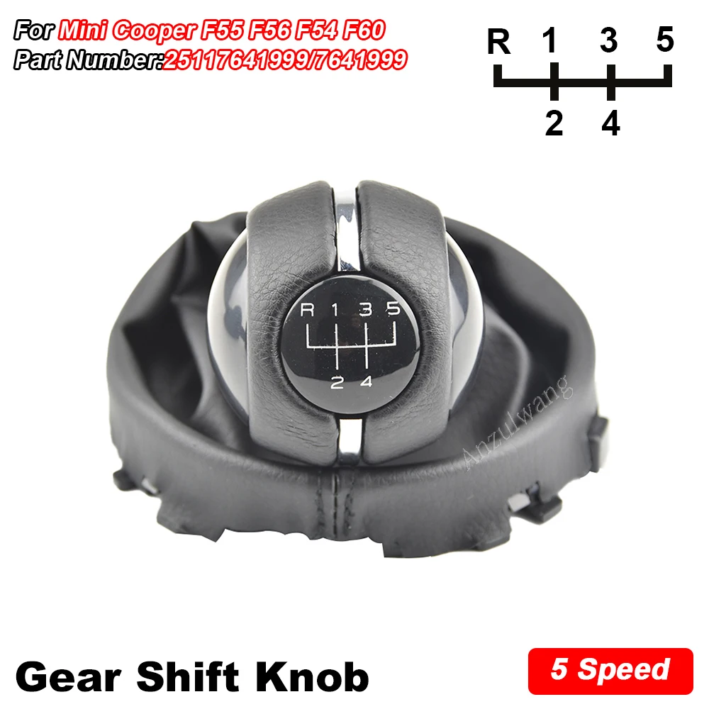 Palanca de cambio Mini Cooper F54-F57 – perilla de cuero PU - imagen 4