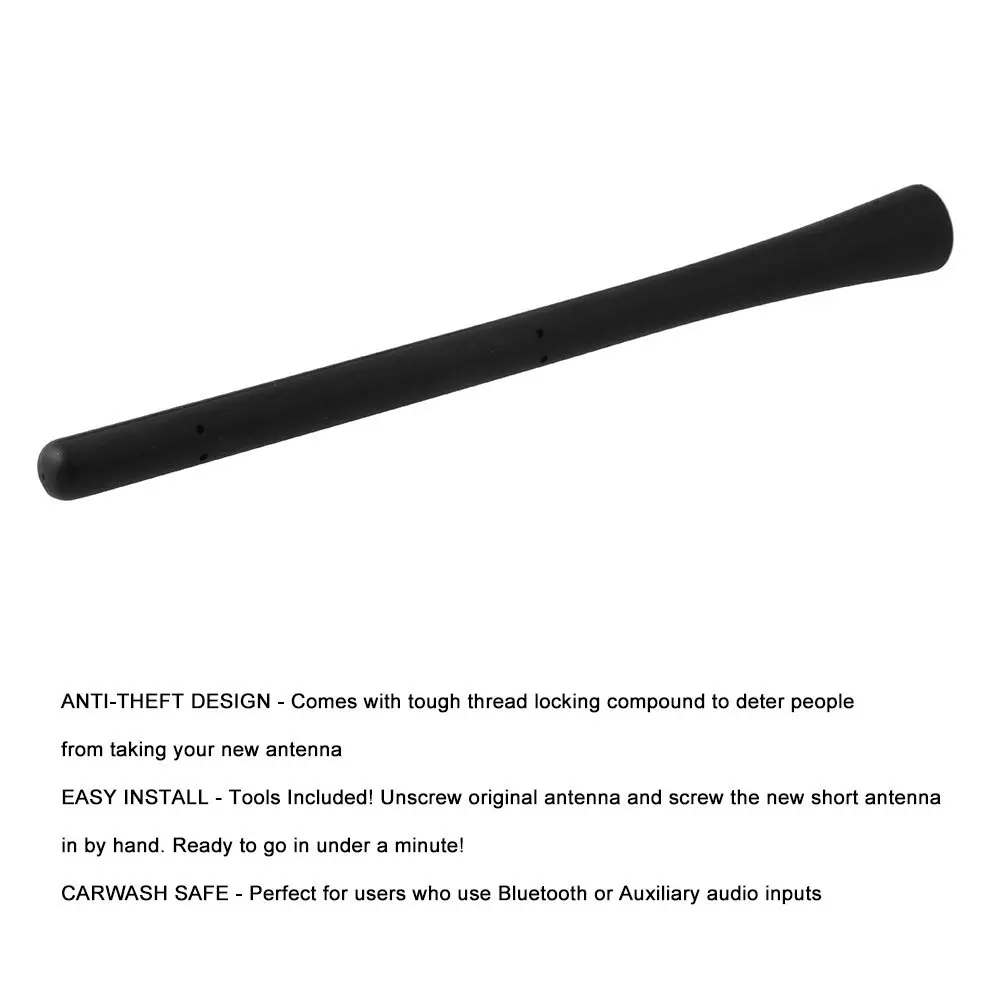 Mástil antena corto negro para Chevy Silverado 2006-2022 - imagen 4