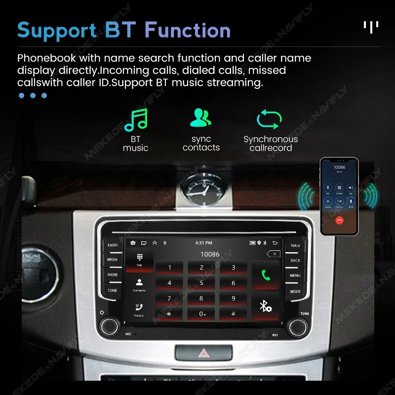 Autoradio Android con Carplay MEKEDE para VW Golf 5/6, Passat, Touran - imagen 4