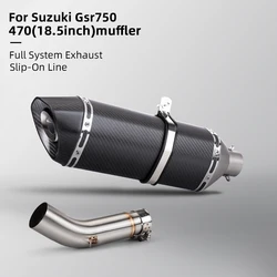 Slip-on escape Suzuki GSR750 51 mm con silenciador fibra carbono