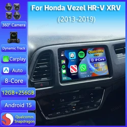 Reproductor Multimedia Android 15 CarPlay GPS para Honda HR-V Vezel 2013-2019