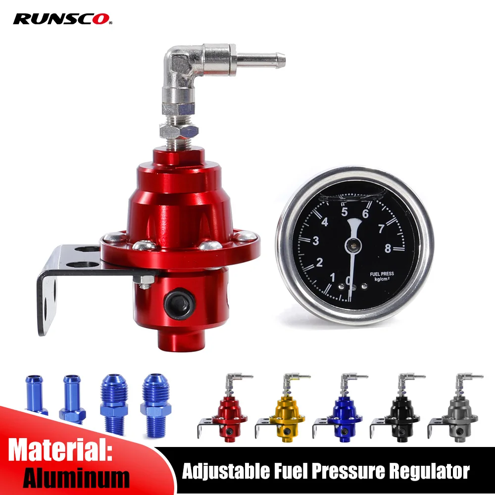 Regulador de presión de combustible universal ajustable con manómetro
