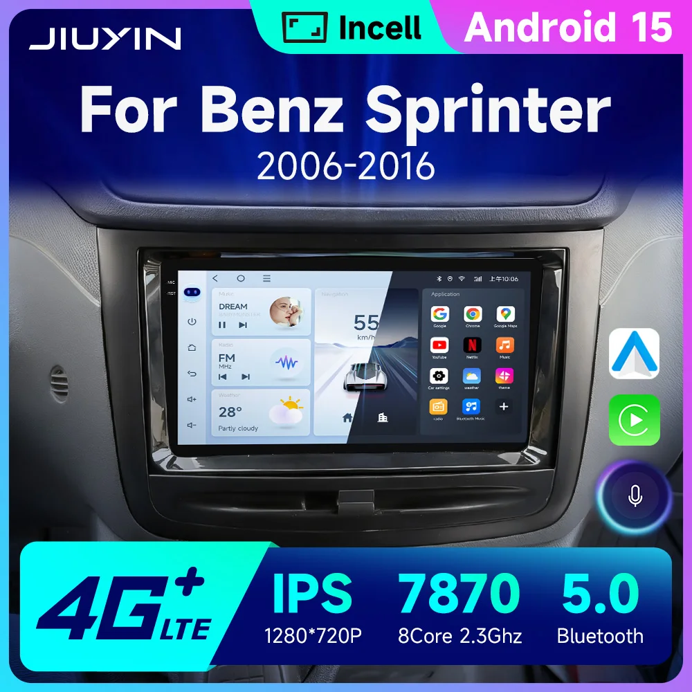Radio Android con GPS y CarPlay para Mercedes Sprinter y VW Crafter