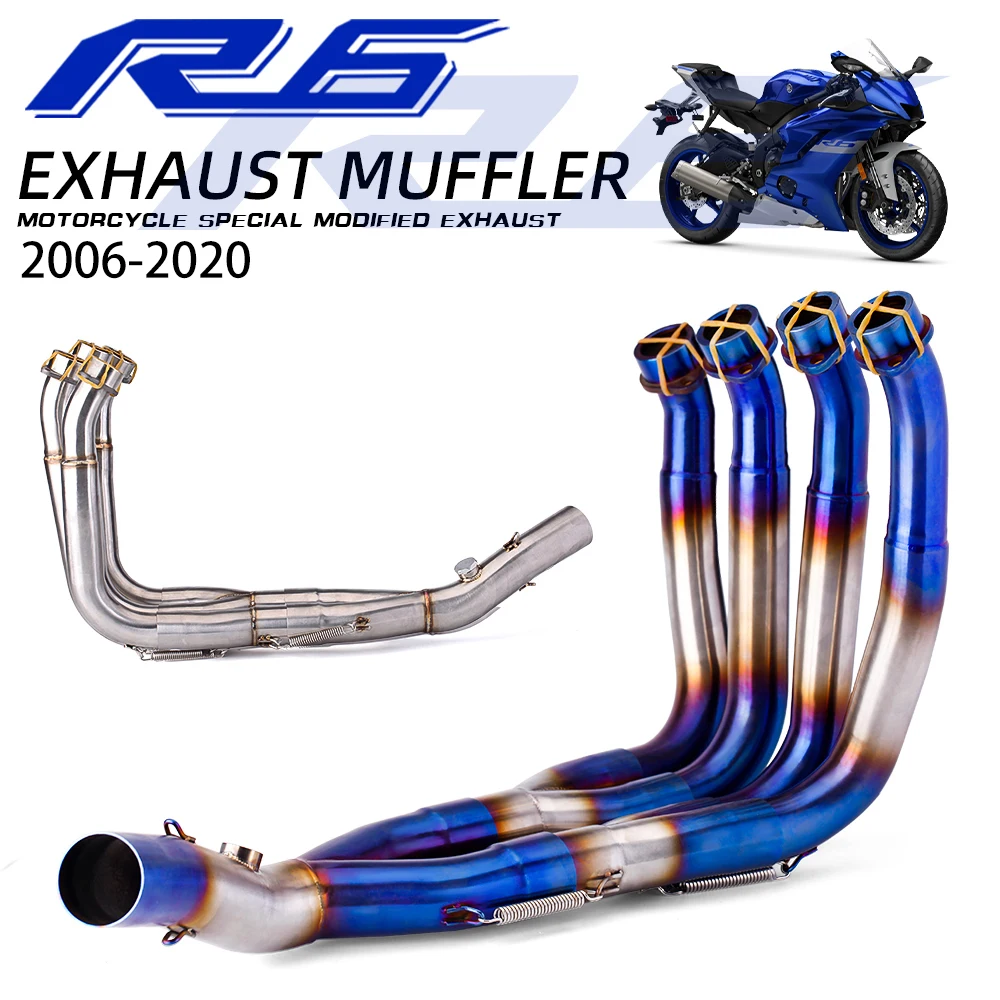 Colector escape Yamaha YZF-R6 2006-2020 tubo enlace 51 mm inoxidable - imagen 5
