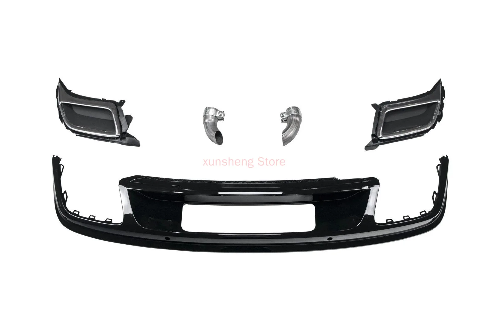 Difusor trasero doble salida VW Tiguan 2017-2019 - imagen 2