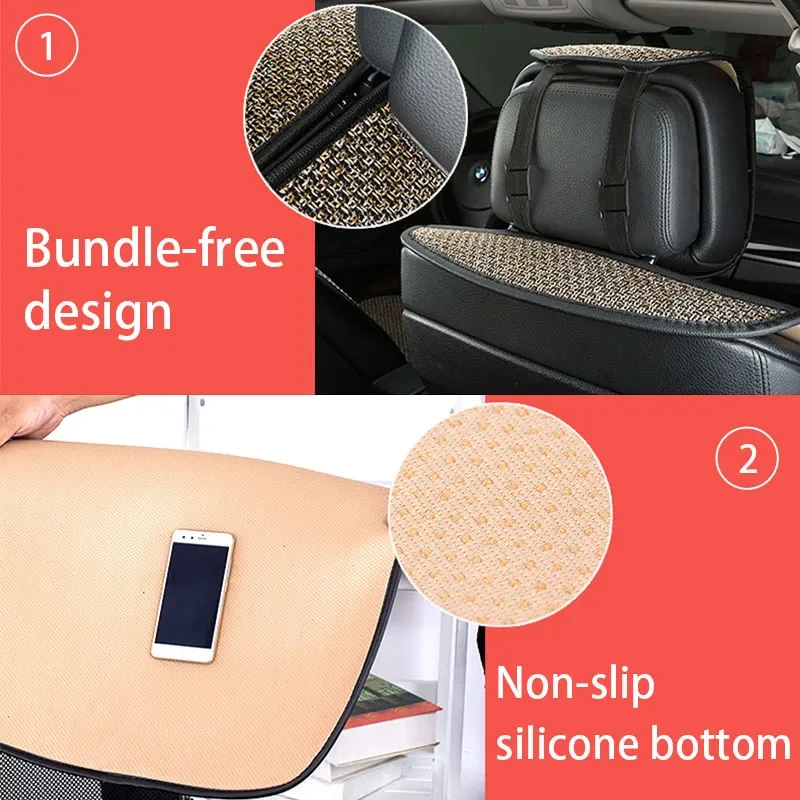 SEAMETAL Funda de asiento coche lino transpirable compatible con airbag - imagen 3