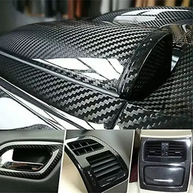 Película PPF TPU fibra carbono autocurativa UV negra antiarañazos - imagen 4