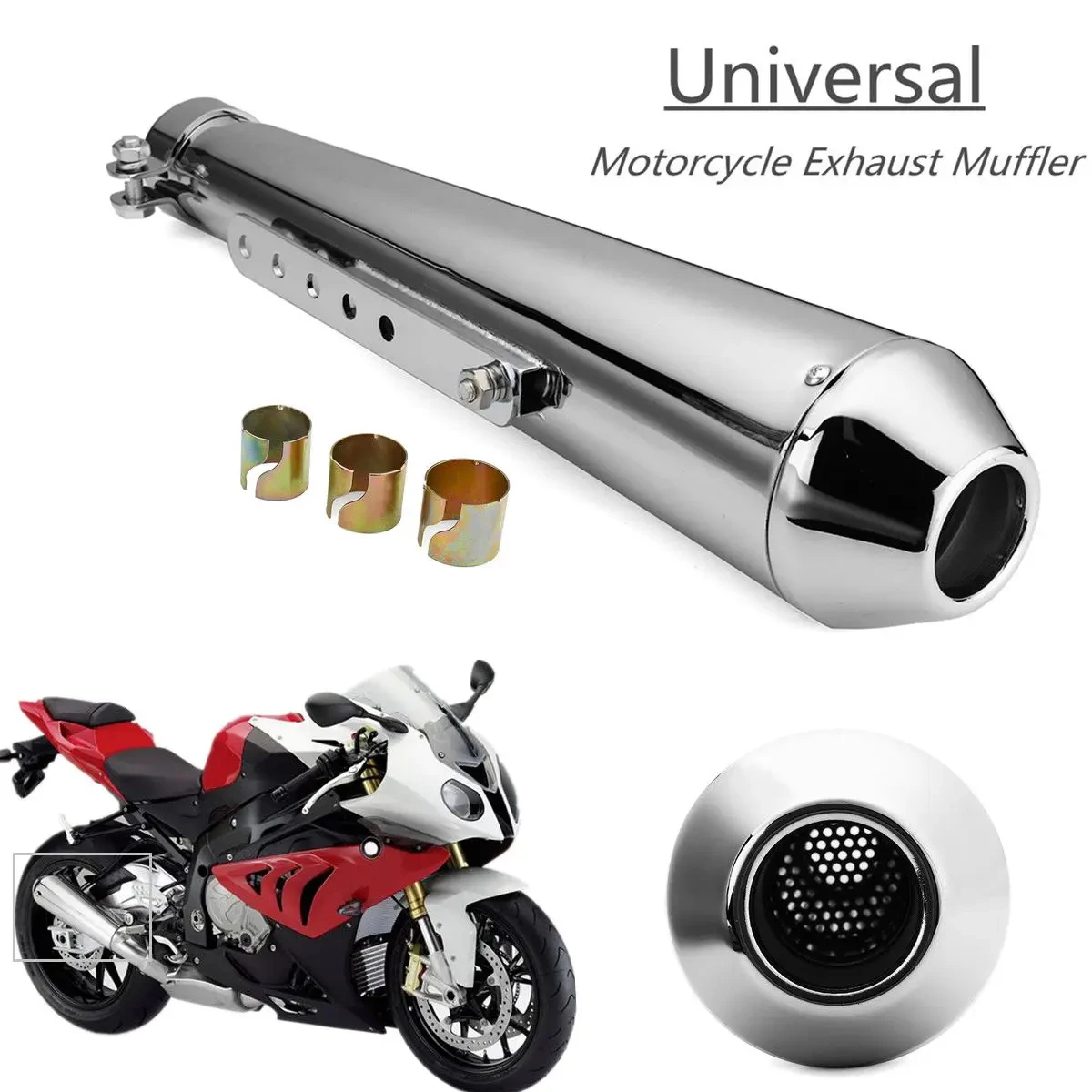 Silenciador de escape para Honda CG125, SR400 y CB500 Café Racer - imagen 4