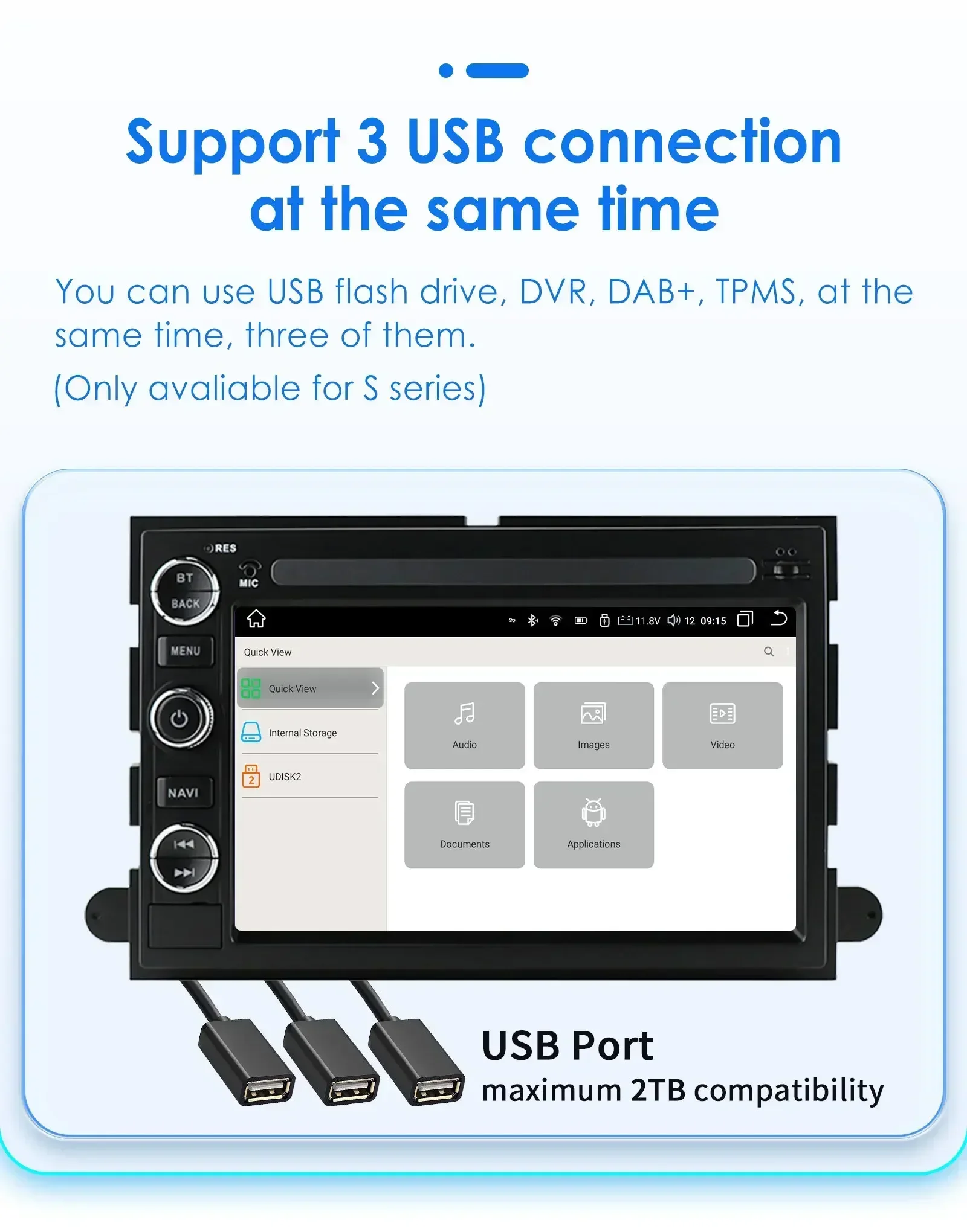 Radio 2 DIN Android 13 Hizpo con GPS para Ford F-150 y Mustang - imagen 3