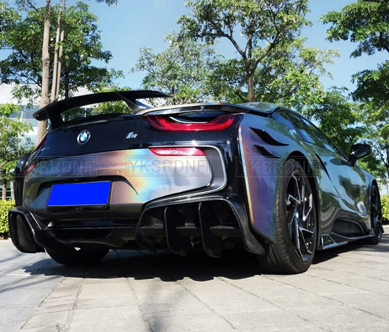 Para BMW I8 Spoiler 2014 a 2019, fibra de carbono de alta calidad, alerón trasero para maletero, Kit de cuerpo de ala, accesorios - imagen 2