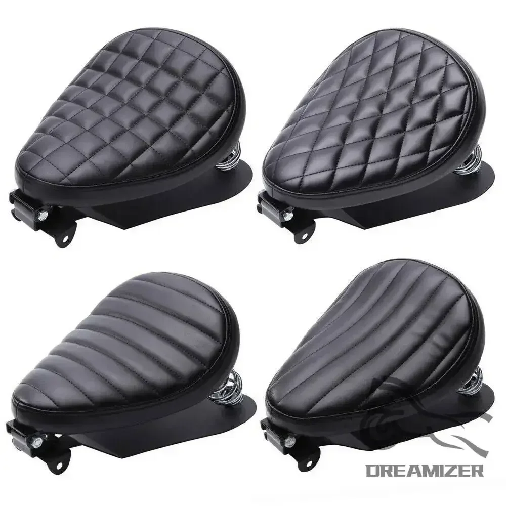 Soporte asiento con muelle para moto bobber chopper Harley Honda