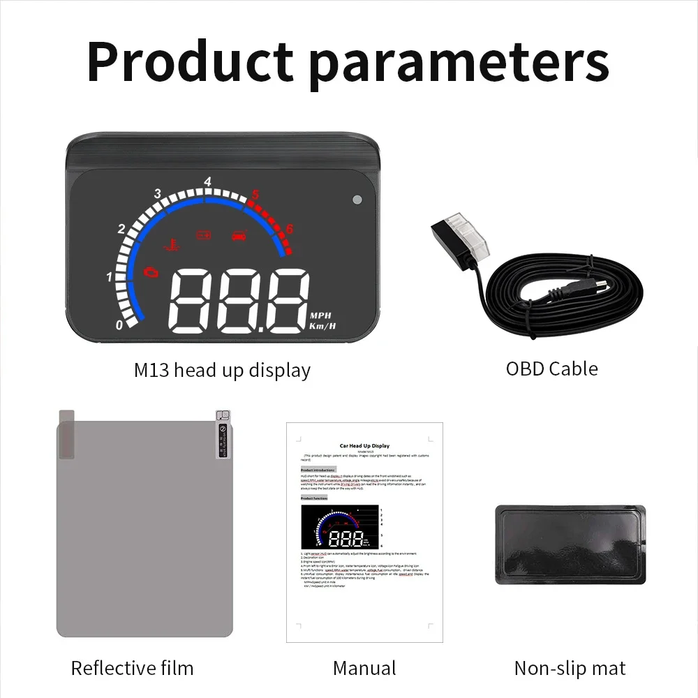 AD Proyector HUD OBD2 para parabrisas con velocímetro y temp - imagen 5