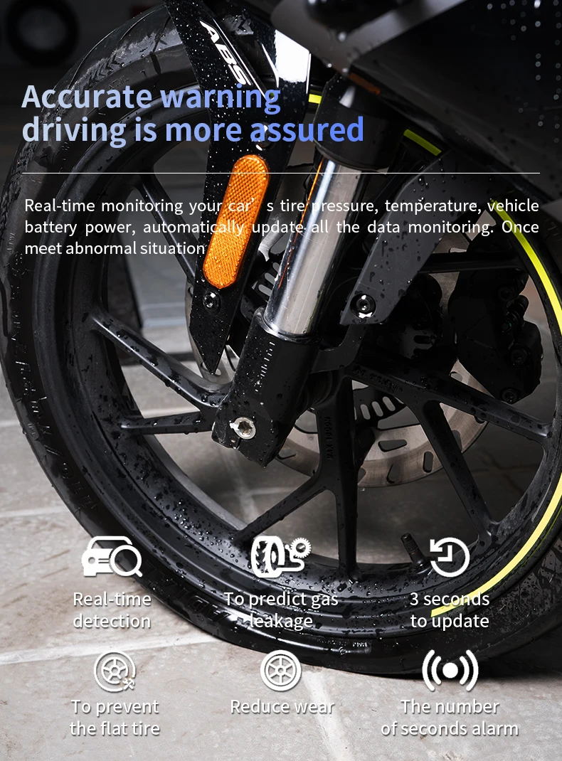 TPMS M3X control presión neumáticos moto LCD exterior impermeable - imagen 4