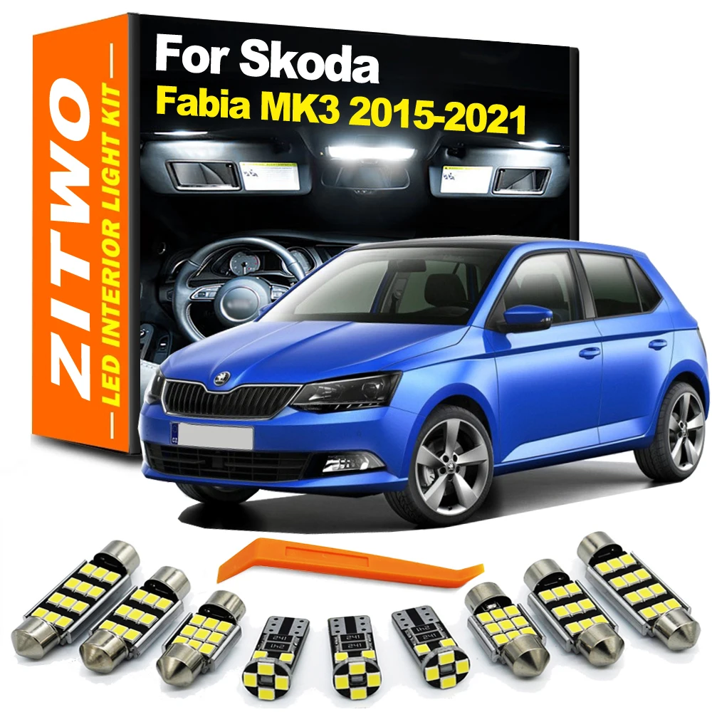 ZITWO Bombillas LED Canbus interiores para Skoda Fabia III