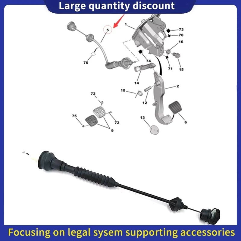 9686559280 Cable embrague Citroen C2 Peugeot 206/207 - imagen 2