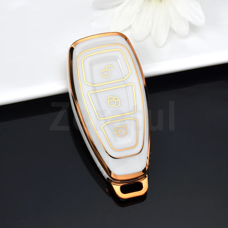 Detalle de la funda protectora para llave Ford