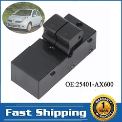 25401-AX600 Botón elevalunas conductor Nissan Micra K12 2002-2010
