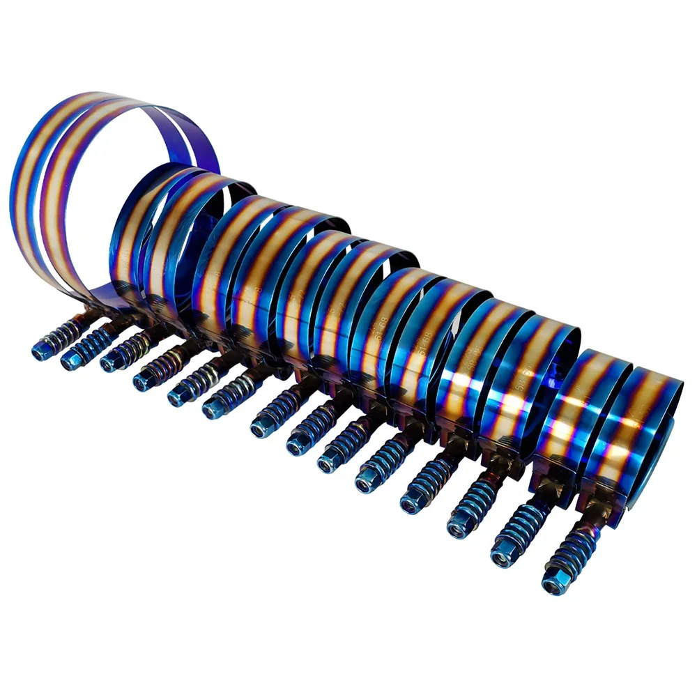 Abrazadera de garganta con perno en T para turbo e intercooler azul - imagen 2