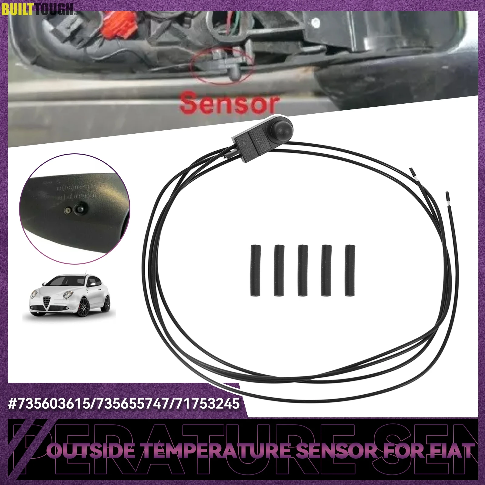 Sensor de temperatura exterior 71753245 para Fiat 500 500X 500L Punto