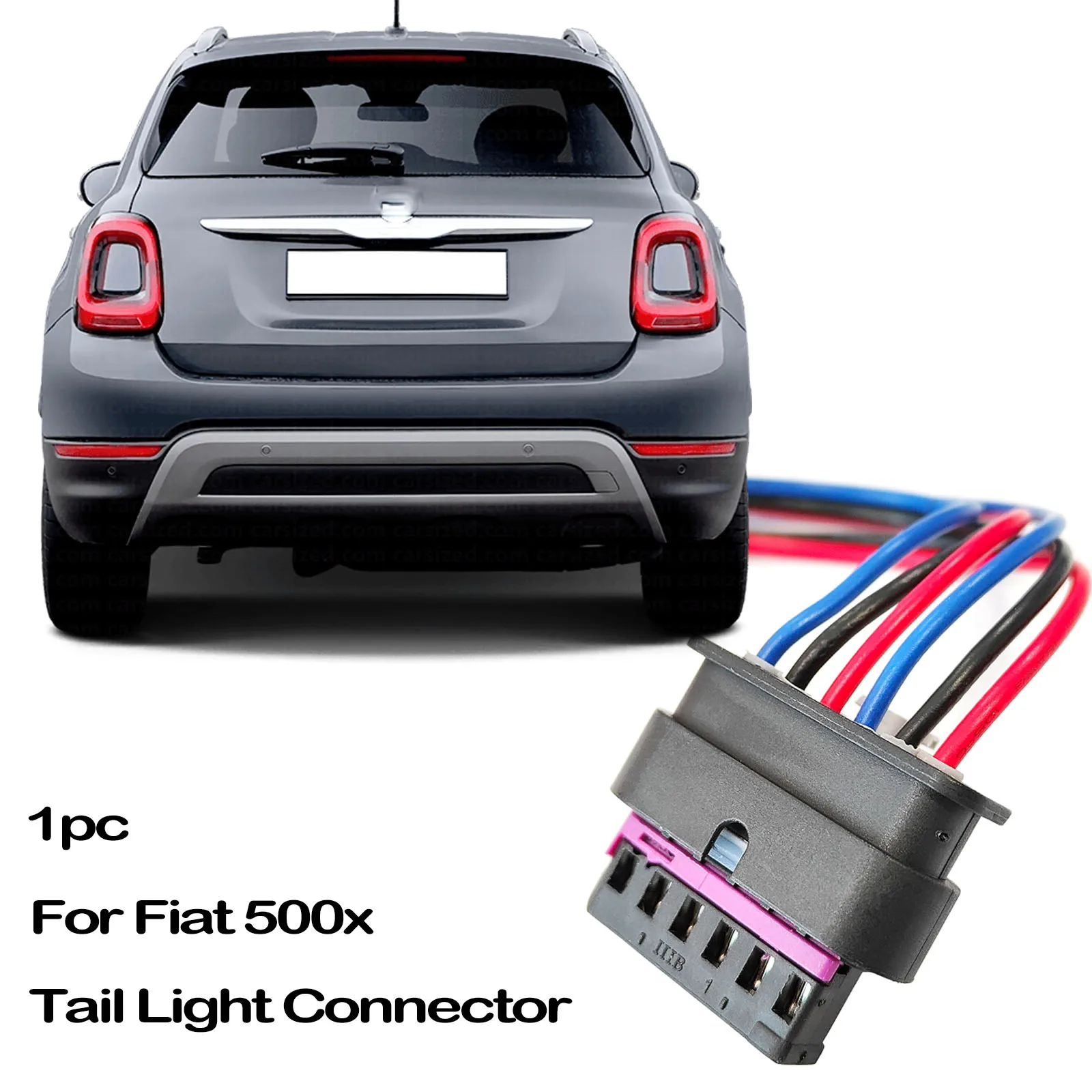 Conector luz trasera Fiat 500X 2014-2024 Pigtail 6 pines OEM 61132359993 - imagen 4
