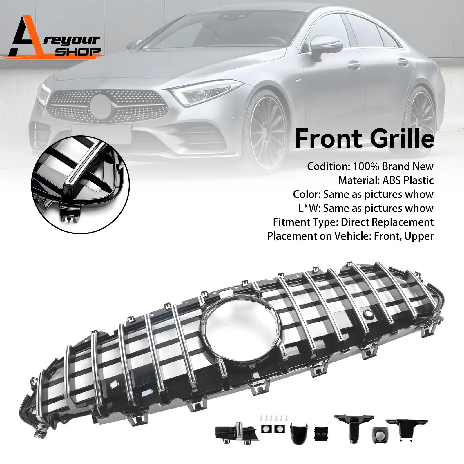 Parrilla cromada del parachoques delantero Mercedes CLS W257/C257