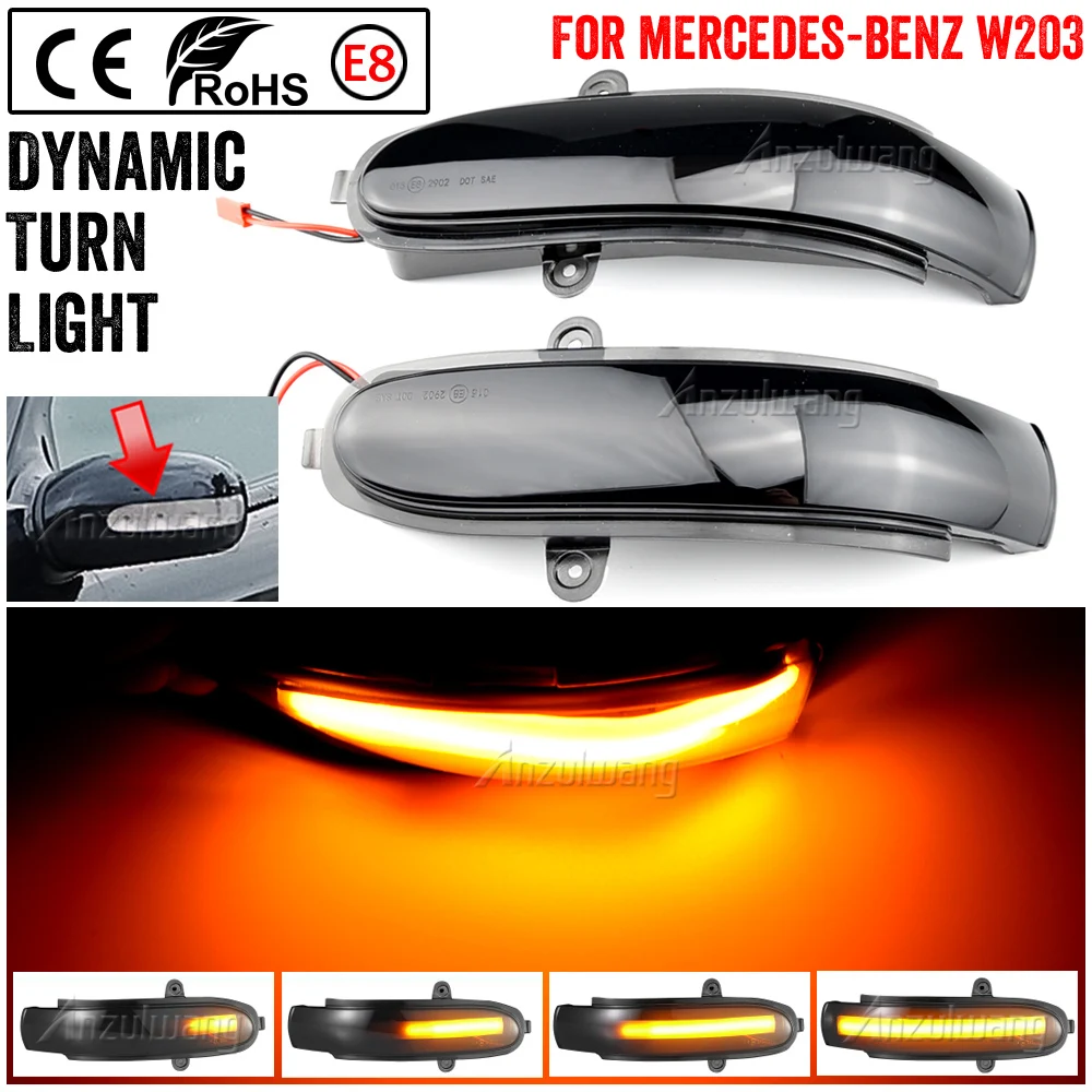 Señal de giro dinámica LED espejo lateral secuencial Mercedes C W203 - imagen 3