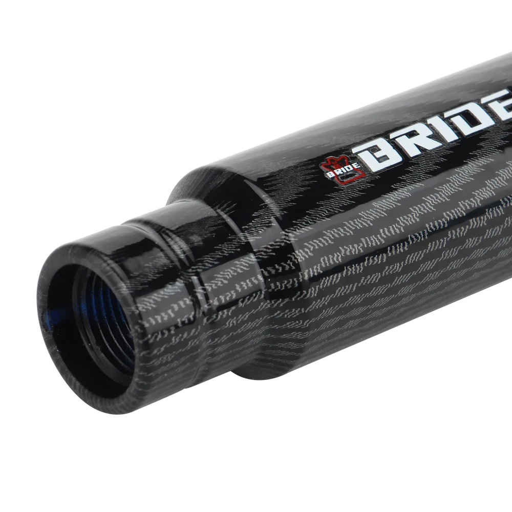 Perilla de cambio universal de aluminio y carbono con adaptadores - imagen 5