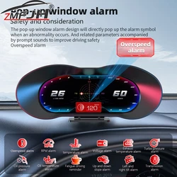 Pantalla HUD OBD2 P5 con GPS, inclinómetro, RPM y voltaje