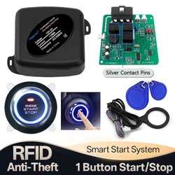 Hippcron Alarma coche con arranque sin llave y parada RFID universal