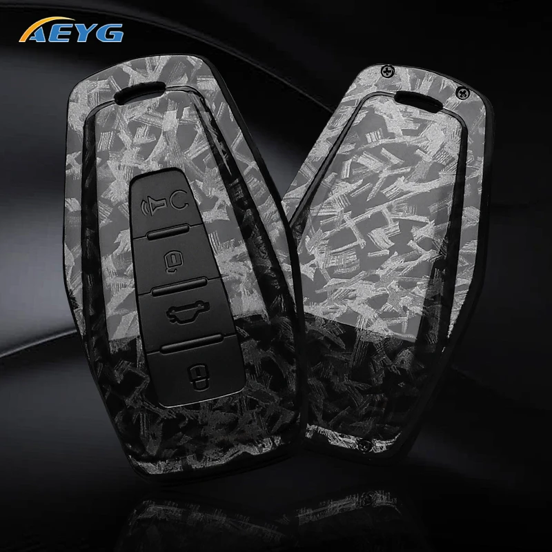 Funda fibra carbono ABS llave Geely – compatible Coolray Atlas Emgrand X7 Boyue NL3 Borui