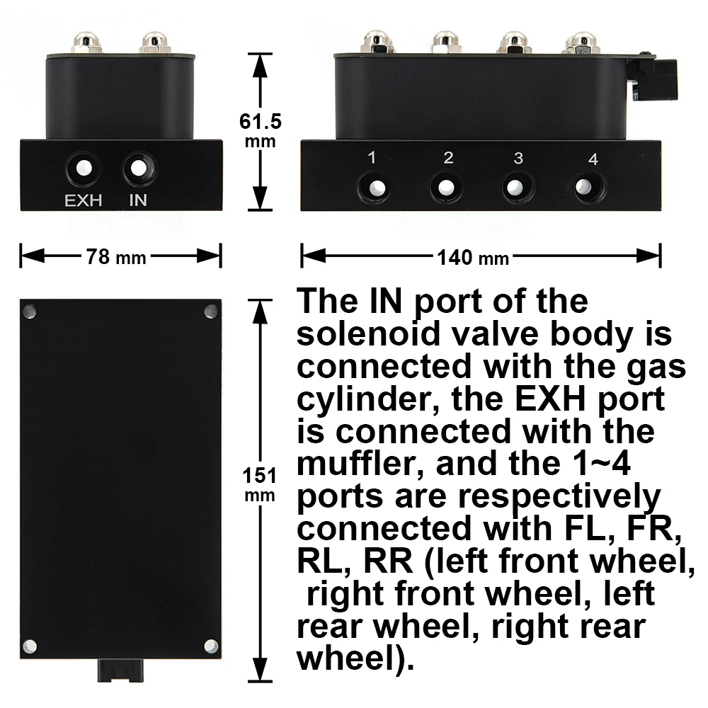 Accuair Válvula solenoide VU4 para suspensión neumática - imagen 3
