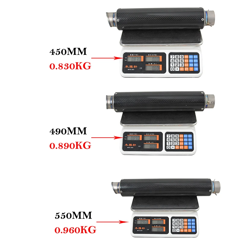 Tubo de escape universal moto titanio carbono para Honda BMW Yamaha - imagen 3