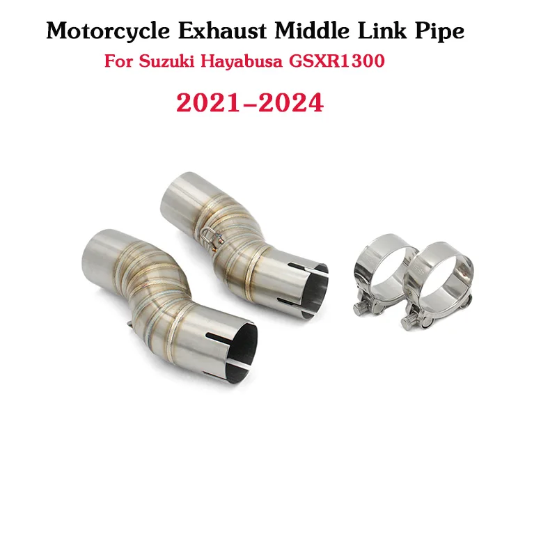 Para Hayabusa GSXR1300 GSXR 1300 2021 2022 2023 2024 enlace Escape de motocicleta izquierda y derecha 51mm tubo de enlace medio