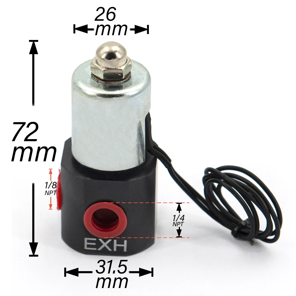 Válvula solenoide 2 vías 12V para suspensión neumática – 20 bar - imagen 2