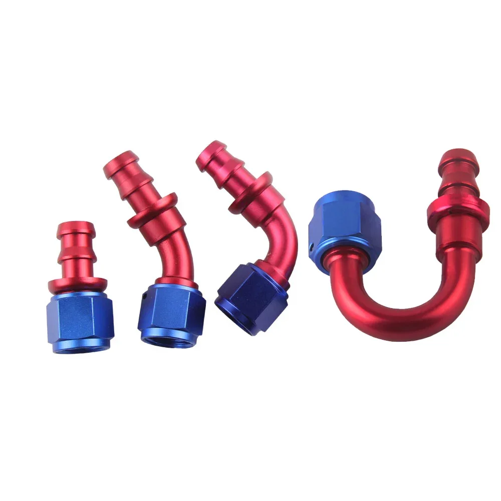 Nuevo bloqueo de empuje rápido, accesorio de extremo de manguera reutilizable, línea de combustible de aceite, adaptador de ajuste de manguera de enfriador de aceite, aleación - imagen 2