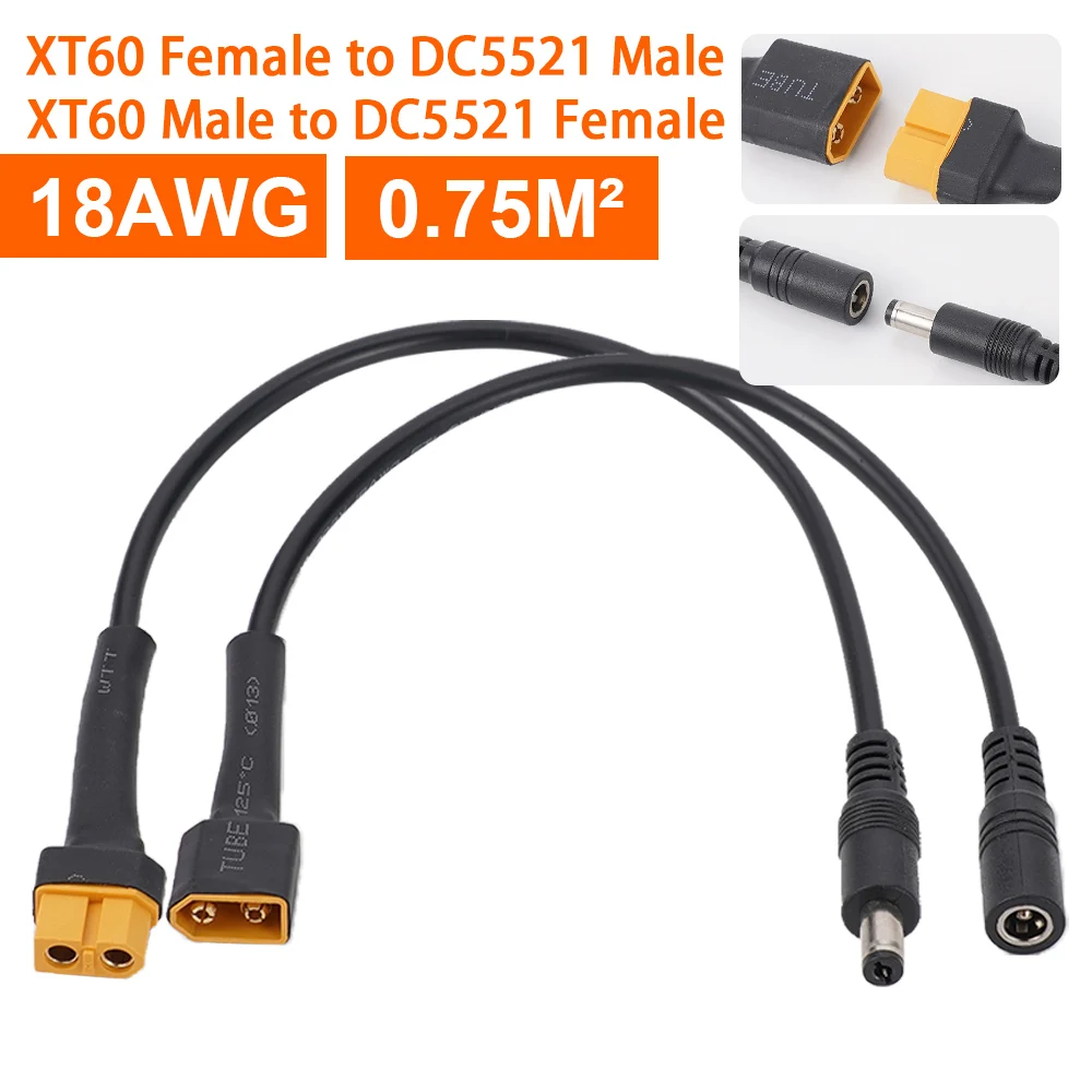 Conector XT60 macho hembra con cable de silicona para batería - imagen 2