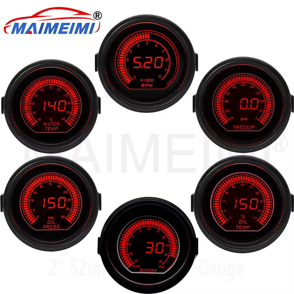 Reloj multifunción 52 mm para coche: RPM, presión y temperatura - imagen 2