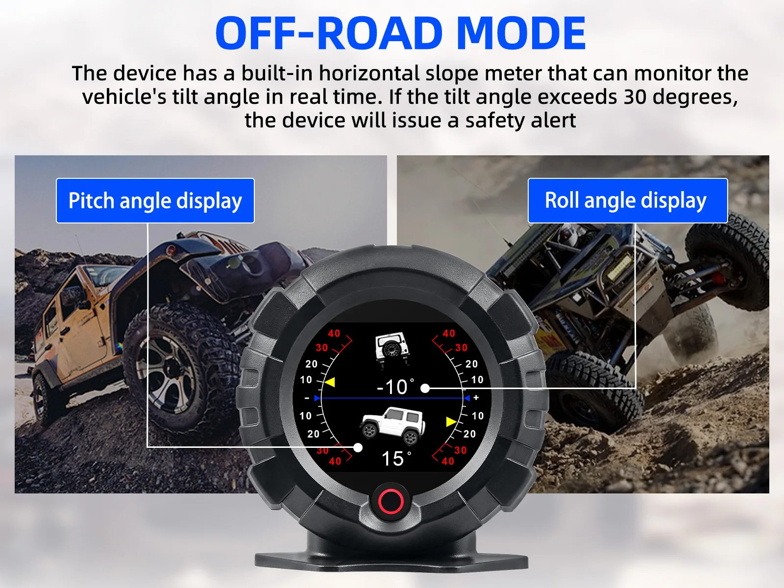 Velocímetro GPS HUD con medidor de pendiente, inclinación y altitud - imagen 3