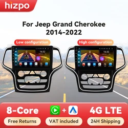 Autoradio Android Hizpo GPS Bluetooth Carplay Jeep Grand Cherokee WK2 (2014-2022)