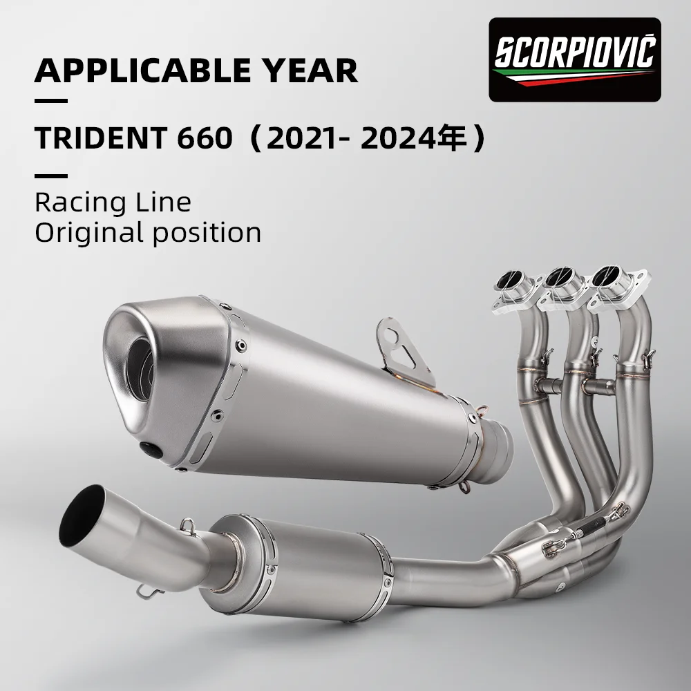 Kit escape completo Triumph Trident 660 2021-2024 - Tubos y silenciador - imagen 3