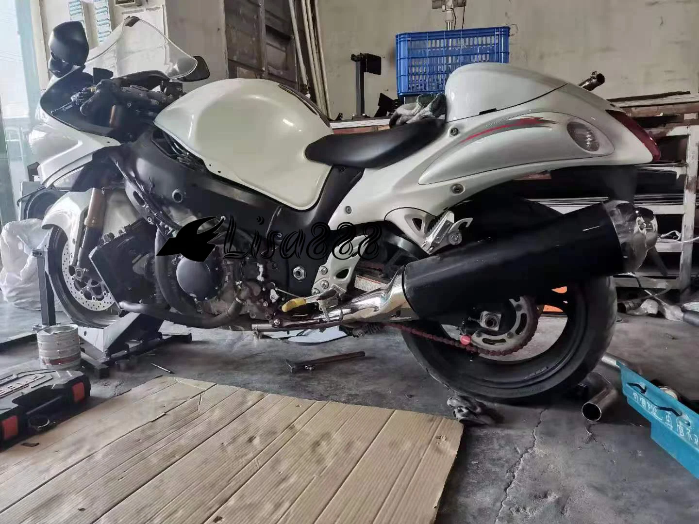 Tubo de escape De-cat tipo Y para Suzuki Hayabusa